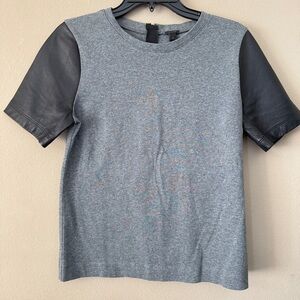 J. Crew Top Leather Short Sleeve Size S